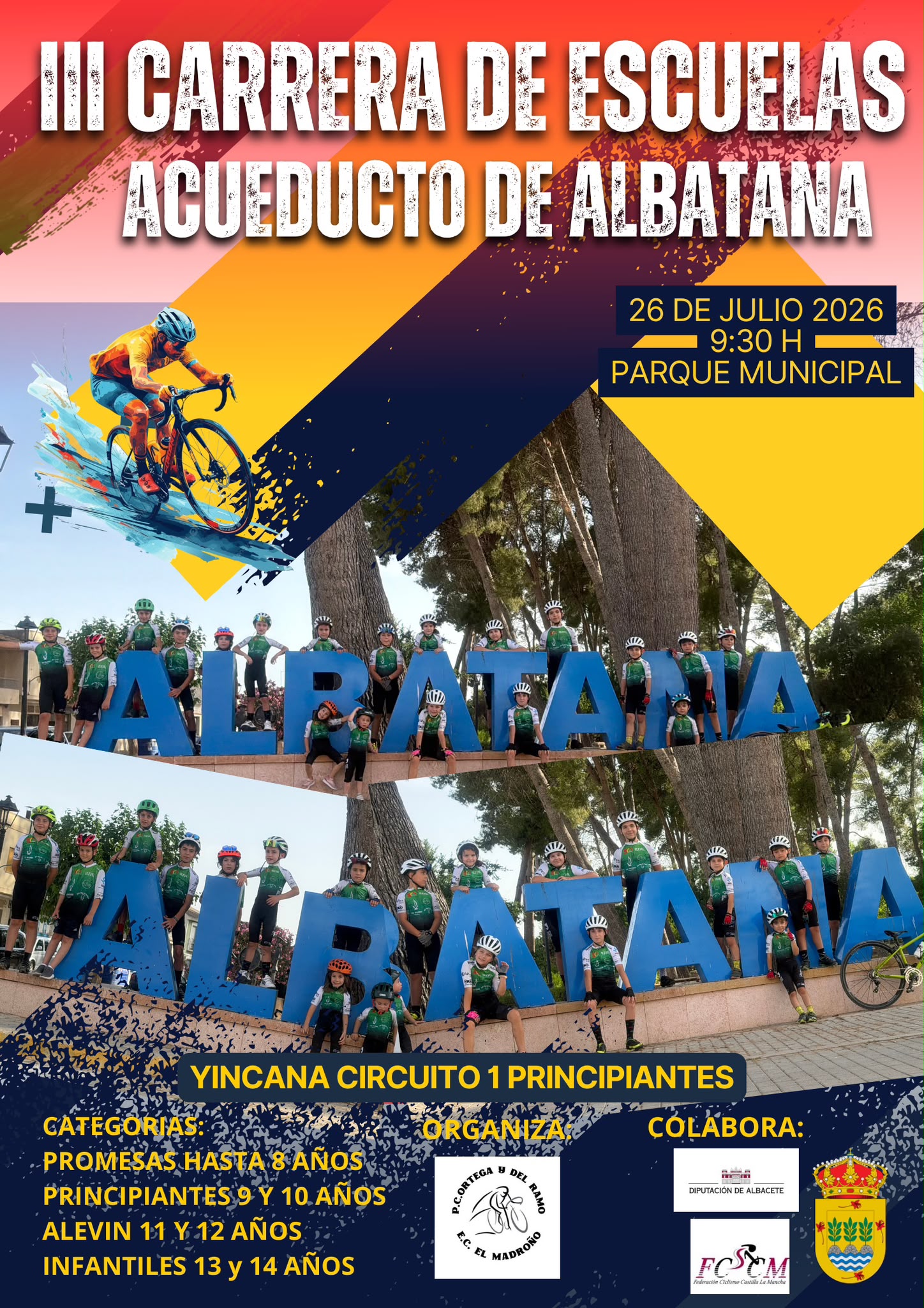 Albatana acogerá el III Trofeo Acueducto de Escuelas de Ciclismo dentro de su Semana Cultural