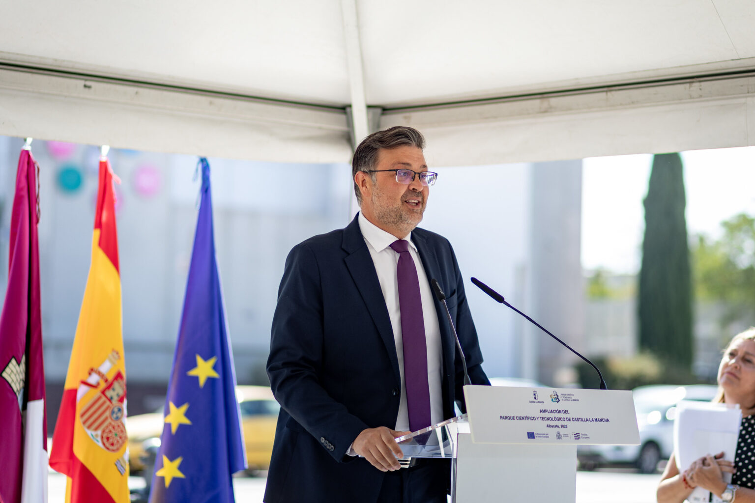 García-Page coloca la primera piedra de la ampliación del Parque Científico de Albacete, con 10 millones de inversión