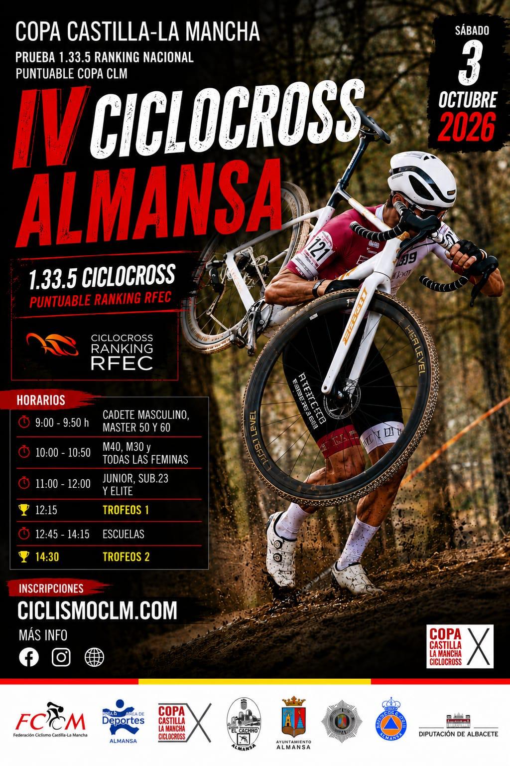 La Copa de Castilla-La Mancha de Ciclocross 2026/2027 se estrena en el Batallódromo de Almansa