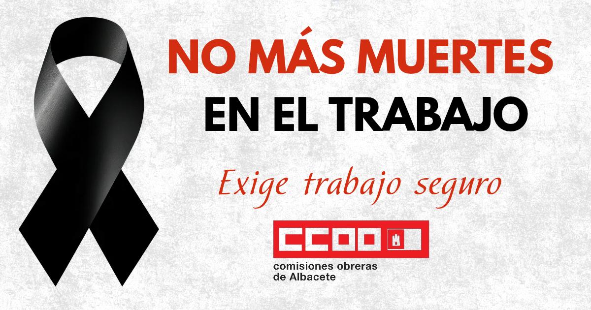 CCOO expresa su pesar por el fallecimiento de un trabajador en Villamalea tras un grave accidente con una motosierra