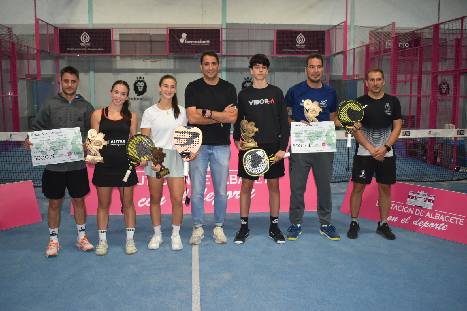 I Trofeo Open Máster de Pádel Diputación de Albacete: campeones Laura Navarro, Leyre Montañez, David Leal y Jaime Cifuentes